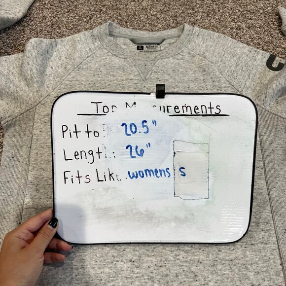 Womens Asphalt Heather Grey Carhartt Crewneck Relaxed Fit Crewneck~ S 104410 E07 - Picture 9 of 9